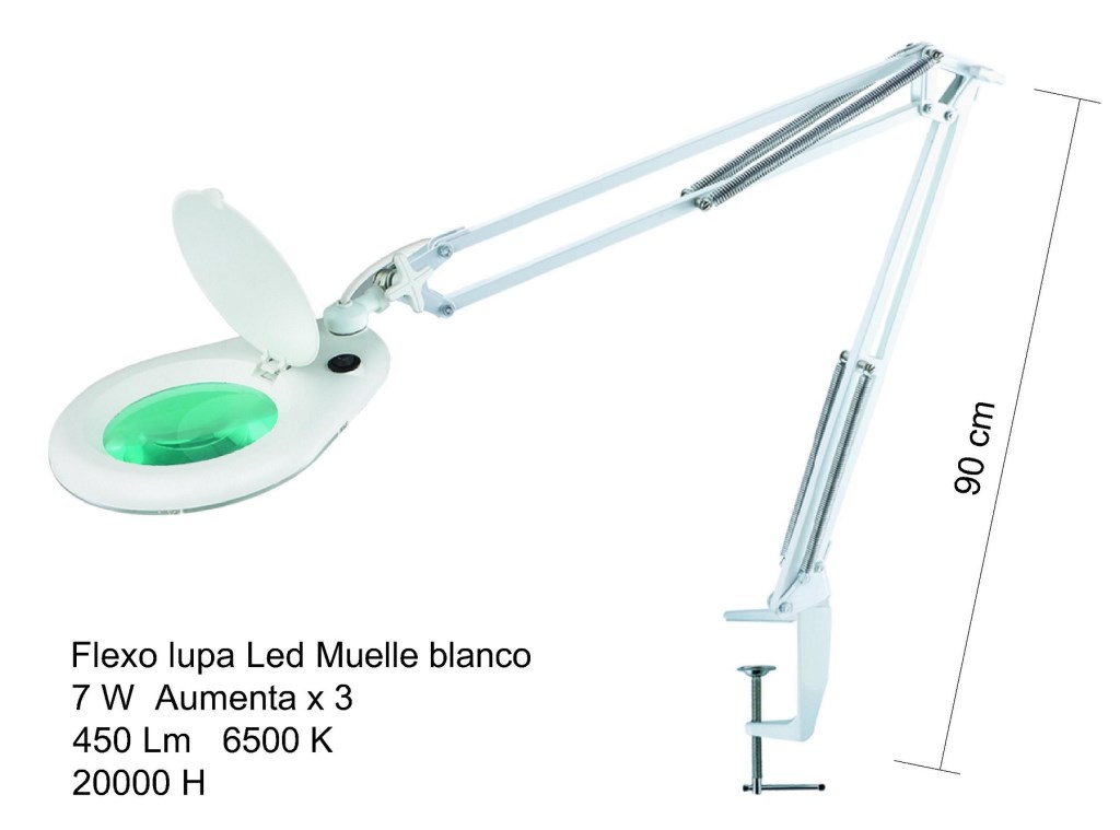CANDEEIRO LED 450lmCOM LUPA 3 DIOPTRIAS 230V 7W