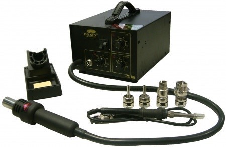 Estação de soldadura mista, ar quente