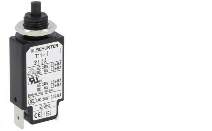 INT.MAGNETOTERMICO 240VAC/48VDC 5A DIAM.9,6mm