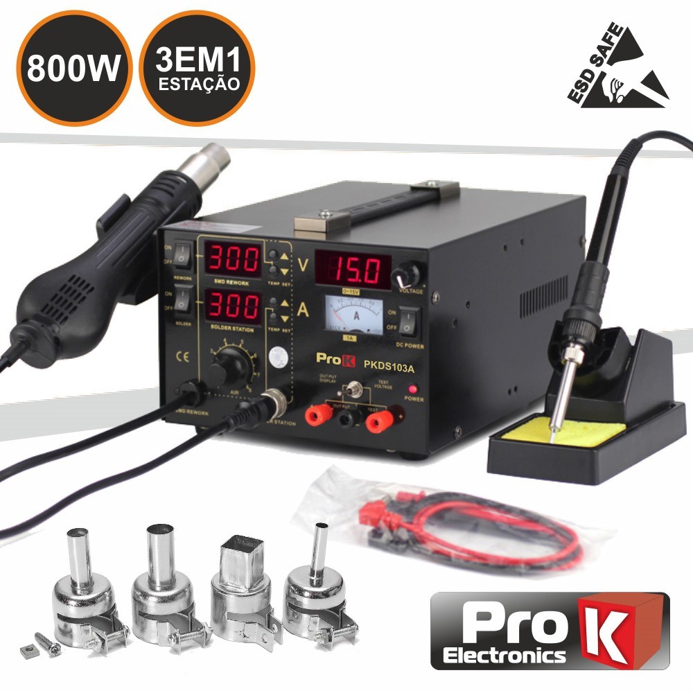 ESTAÇAO DE SOLDAR E DESSOLDAR SMD AR QUENTE