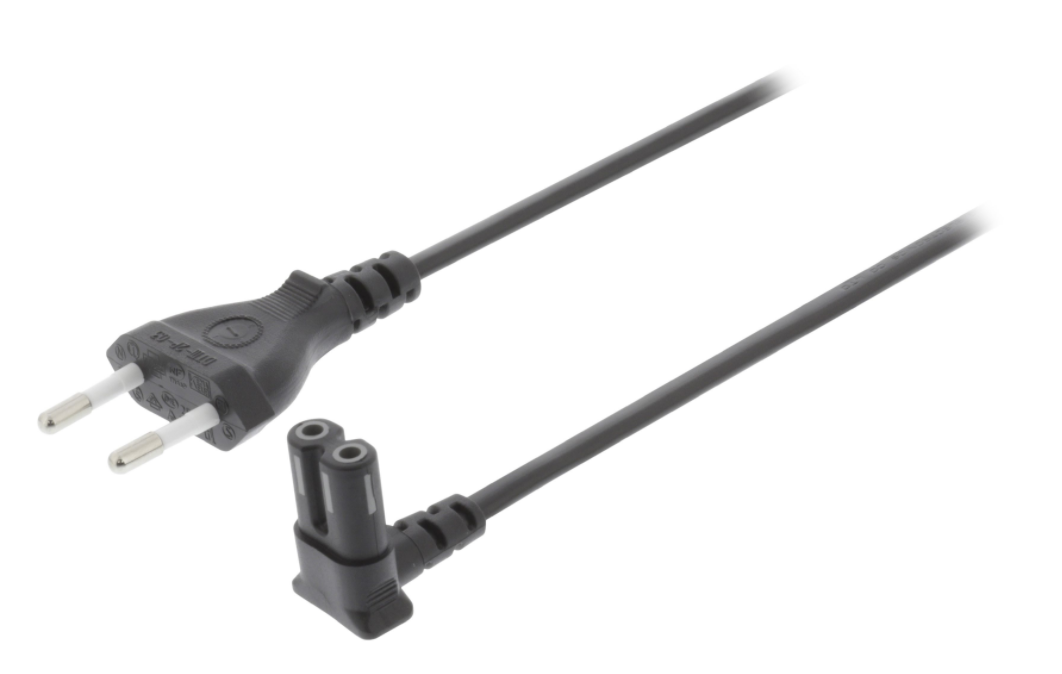 CABO DE ALIMENTAÇAO  EUROPEO MACHO/TIPO 8 CURVA FEMEA