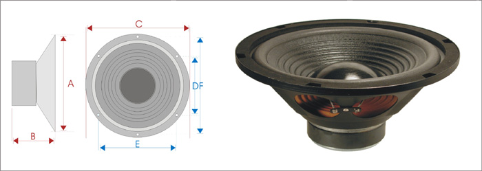 ALTIF.WOOFER  100W 268mm