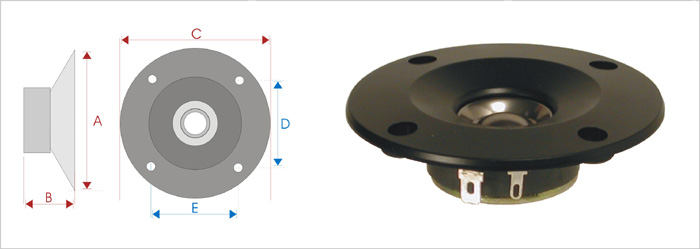 TWEETER CUP. 50W 84mm 8 Ohms 90 DB 2-18KHZ