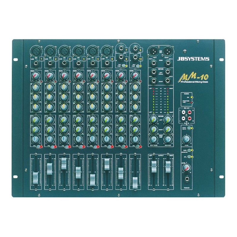 Mesa de mistura stereo  4 aux + 6 mic