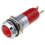 AVISADOR LED CONCAVO 12-14VDC OU AC VERMELHO IP67