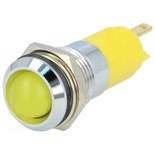 AVISADOR LED CONCAVO 12-14VDC OU AC AMARELO IP67