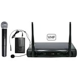 MICROFONE DE MÃO E CABEÇA S/FIOS +RECEPTOR VHF