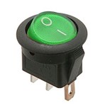 INTERRUPTOR ON-OFF LUMINOSO VERDE 12V