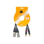 EXTENSAO 2 XLR MACHO NEUTRIK / 2 RCA MACHO 2MT REAN