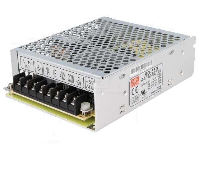FONTE ALIMENTACAO INDUSTRIAL 100-240VAC/+5+12+24-12 (RQ-65D)