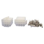 CONJUNTO FICHAS MOLEX 12 PINOS MACHO/FEMEA