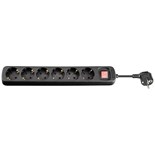 EXTENSAO CORRENTE SCHUKO 6 VIAS + INTERRUPTOR 3MTS PRETO
