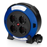 EXTENSAO CORRENTE SCHUKO 4 VIAS C/ DISJUNTOR + ENROLADOR 5MTS