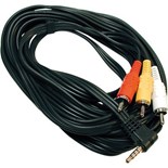 CABO JACK 3.5 MACHO / 3 x RCA MACHO 5MTS