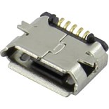 FICHA FEMEA USB B MICRO SMT PARA CIRCUITO IMPRESSO PIN 5 V