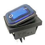 INTERRUPTOR ESTANQUE BIPOLAR LUMINOSO AZUL 10A/16A 250V