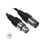 EXTENSAO XLR MACHO 3P / XLR FEMEA 3P 10MTS