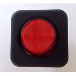PULSADOR QUADRADO COM BOTAO VERMELHO