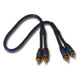 EXTENSAO 2 RCA MACHO MACHO DOURADO 0.5MT