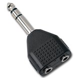 FICHA/ADAPTADOR 6.5 MACHO STEREO / 2x3,5 STEREO