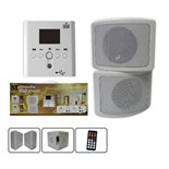 CENTRAL AMPLIFICADOR + 2 COLUNAS PAREDE + LEITOR USB + COMANDO
