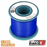 CABO UNIFILAR 0.5mm AZUL (ROLO 25MTS)