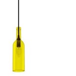CANDEEIRO TECTO E14 GARRAFA VIDRO AMARELO