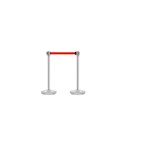 CONJ. 2 PILARES DE ACESSO INOX C/ CINTA RETRATIL 3mts GUIL