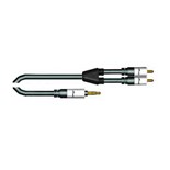 EXTENSAO JACK 3.5 MACHO STEREO 2 RCA MACHO 3MT AUDIODESIGN