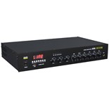 AMPLIFICADOR LINHA 100V 2 ENTRADAS MIC+1 AUX+ PRIORIDADE 120W 3 ZONAS