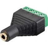 FICHA 3,5mm FEMEA STEREO LIGACAO DE 4 PARAFUSOS