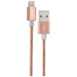 CABO USB-MFI IPHONE DOURADO - ALUMINIO 1mt