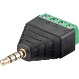 FICHA JACK 3.5 MACHO STEREO 4PINOS LIGACAO 4 PARAFUSOS