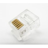 FICHA MACHO 6P RJ-12 PARA TELEFONE 9mm