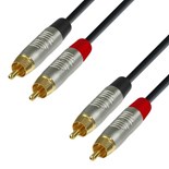 EXTENSAO 2 RCA MACHO / 2 RCA MACHO DOURADO 0.60MT REAN