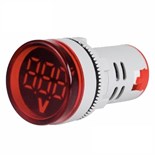 VOLTIMETRO DIGITAL LED VERMELHO 50V-500VAC Ø22mm