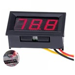 VOLTIMETRO DIGITAL PAINEL LED VERMELHO 0V-99.9VDC