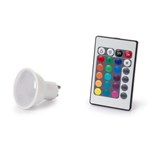 LAMPADA RGB 3200K GU10 LED C/ COMANDO