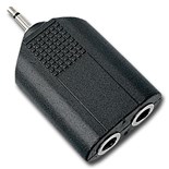 FICHA ADAPTADOR JACK 3.5 MACHO 2x6.5 FEMEA MONO