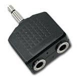 ADAPTADOR JACK 3.5 MONO MACHO / 2x3.5 STEREO FEMEA