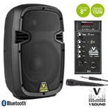 COLUNA AMPLIFICADA 8" 150W USB BT SD + 1 MICRO