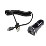 CARREGADOR ISQUEIRO USB 2.4A COM CABO ESPIRAL MICRO USB DCU