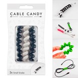 ORGANIZADOR ESPIRAL PEQUENO P/CABOS PRETO/BRANCO CANDY CABLE