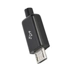 FICHA MICRO USB-A MACHO COM CAPA PARA CABO