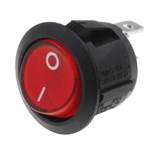 PULSADOR REDONDO VERMELHO COM LUZ OFF-(ON) 250V 10A