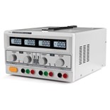 FONTE DUPLA LABORATÓRIO 2x 0-30 VDC / 0-3 A + 5 VDC fixo / 3 A NO MÁX 4ECRÃS LCD