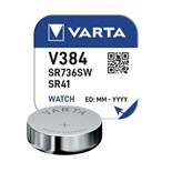 PILHA OXIDO PRATA V384/SR736SW/SR41 1.55V P/ RELOGIO