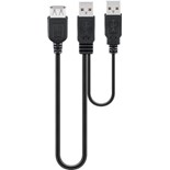 CABO USB FEMEA / 2 USB 2.0 MACHO  30cm