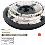 FITA FLEXIVEL 300 LEDS VERMELHO 12VDC IP20 1MT