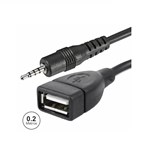 ADAPTADOR USB-A FEMEA / JACK 3.5 MACHO 4P 0.20MT